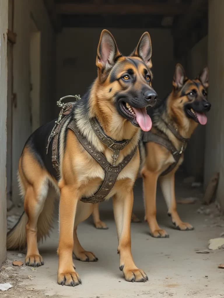 A pack of German Shepherds thumbnail