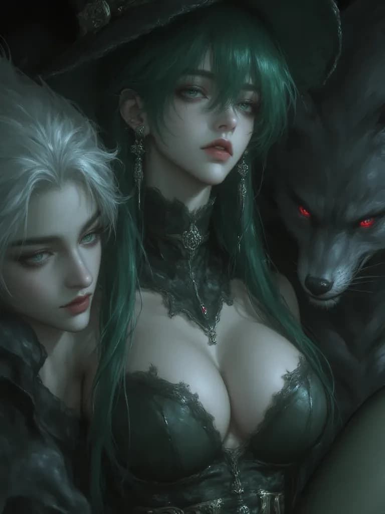 A witch, a werewolf, a vampire in the Dark Forest thumbnail