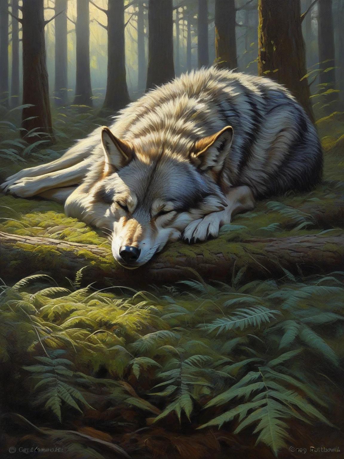 Sleeping wolf  thumbnail