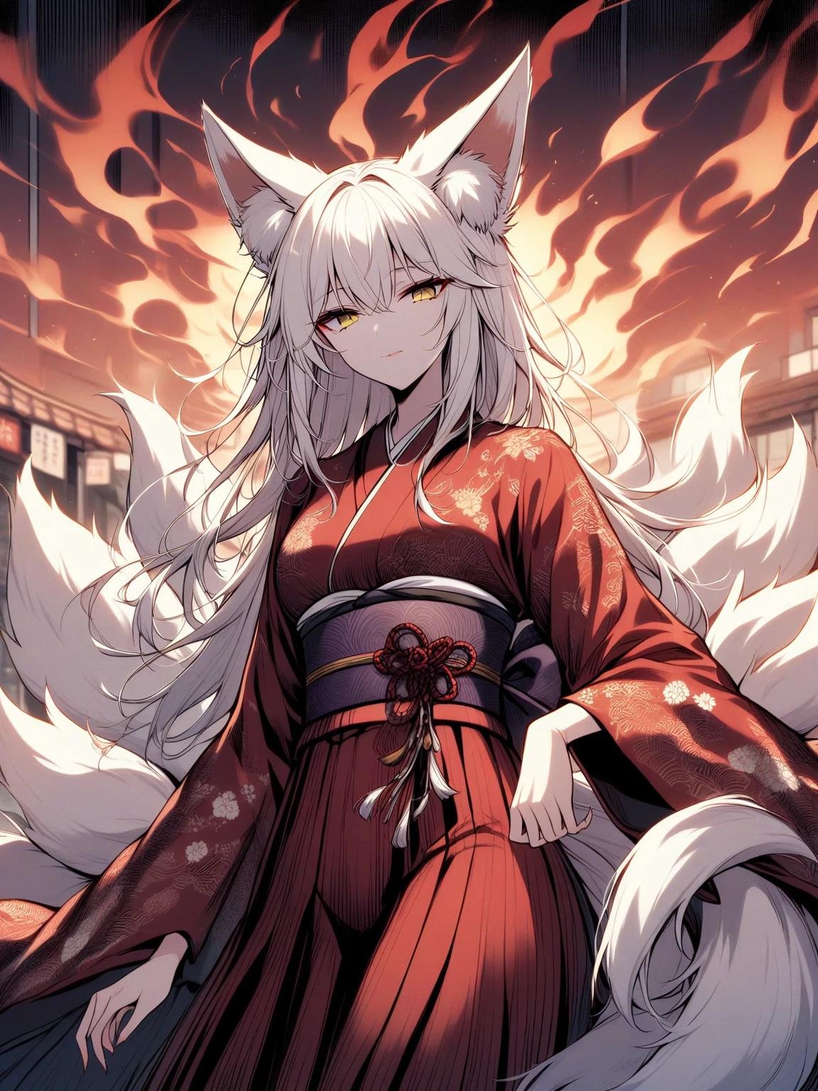 Yumeko, the Crimson-Tailed Kitsune thumbnail