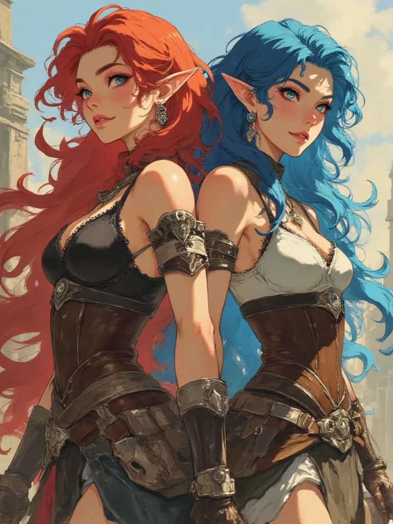 Pyra & Aqua, The Elven Mercenary Twins thumbnail