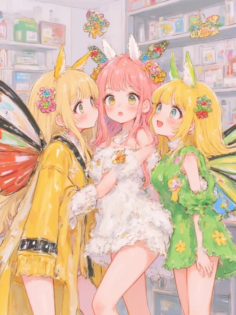 Kiki, Lyra, and Ivy (The Moth Women) thumbnail