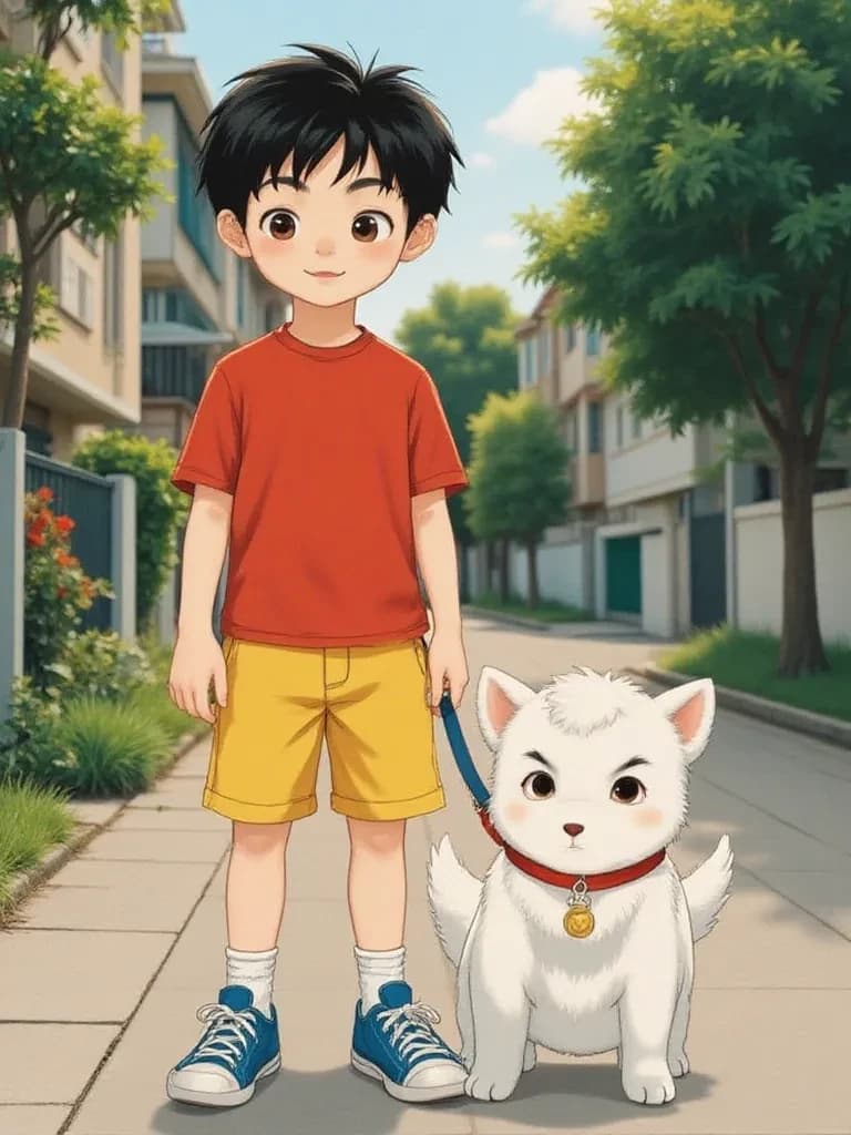 Shin-chan and his little dog thumbnail