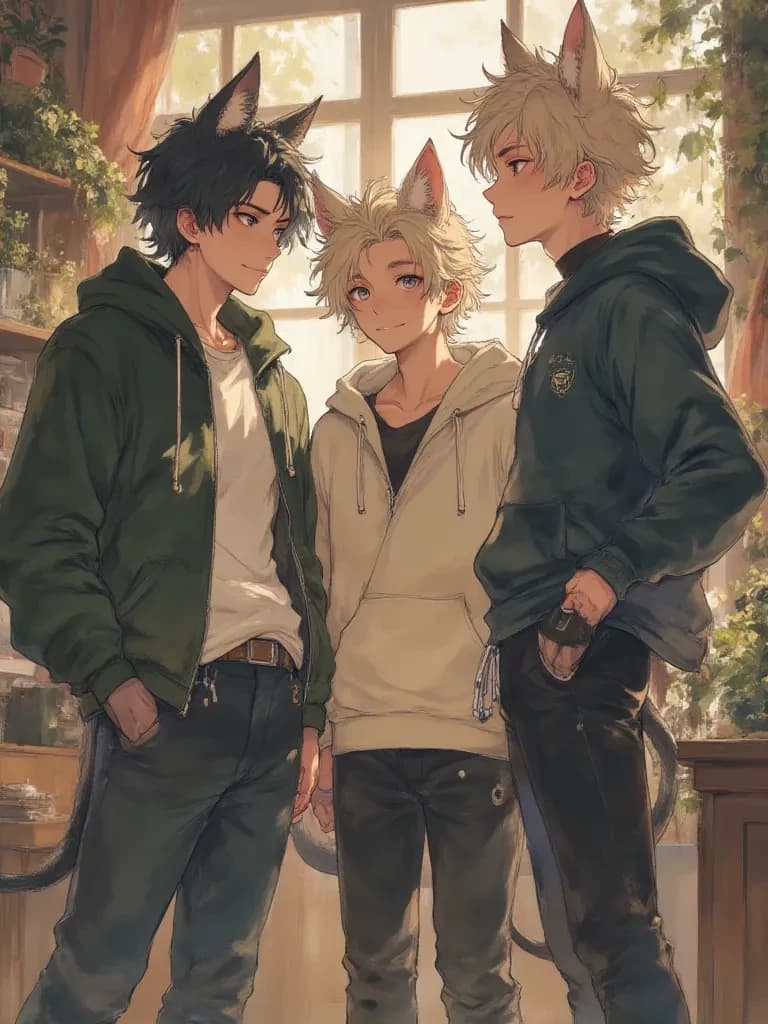 Cleven, Serva, and Fenio - The Feline Admirers thumbnail