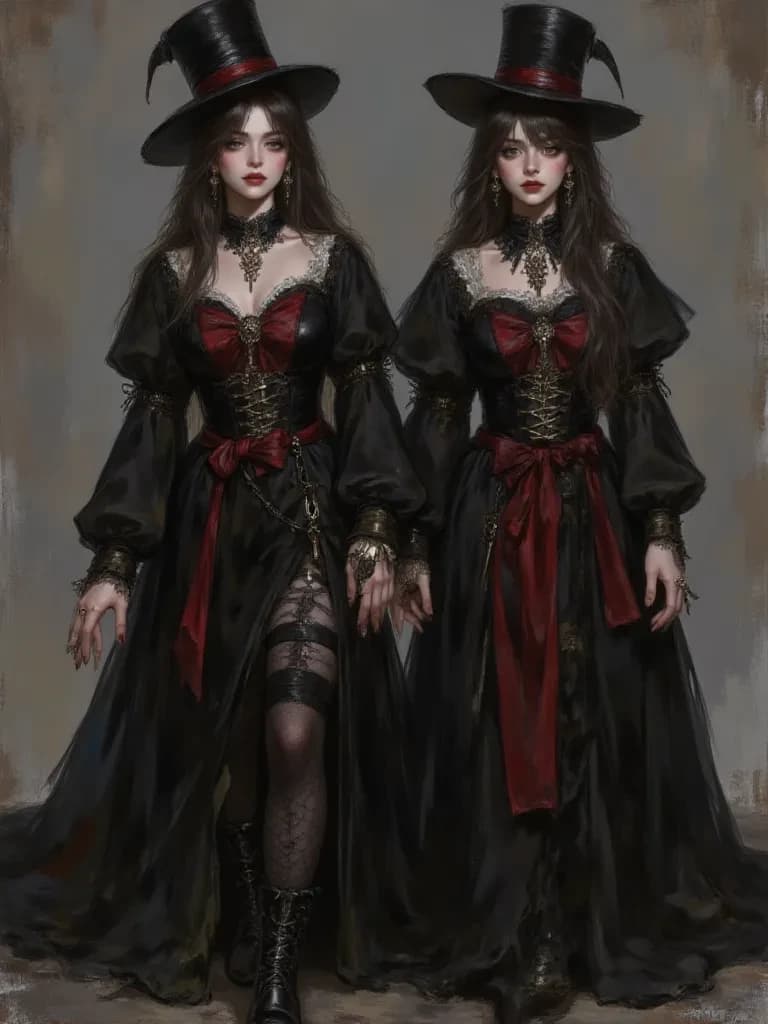 Eliana and Melina, the gothic twins thumbnail
