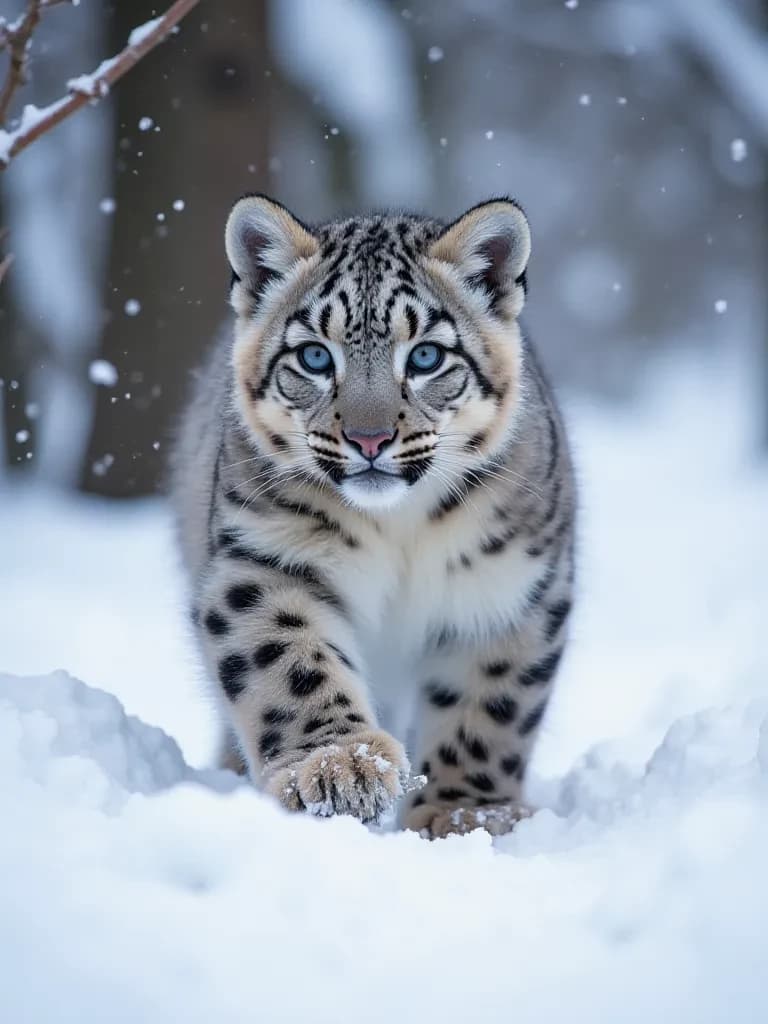 Baby snow leopard thumbnail