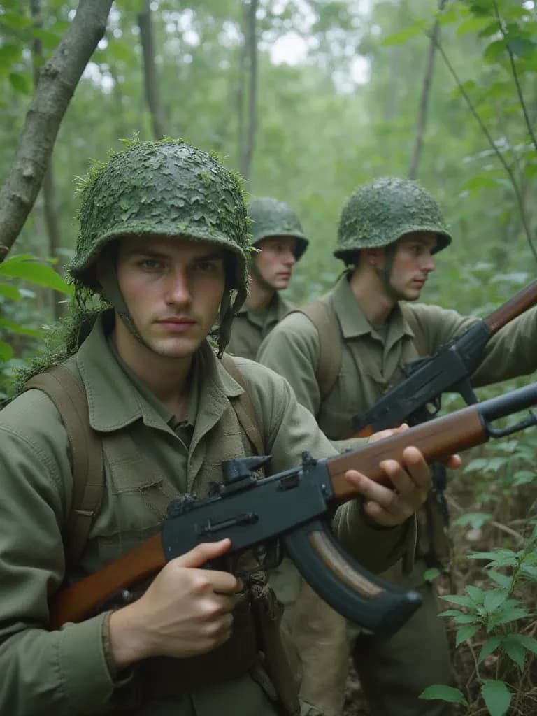 American soldier in the Solomon Islands campaign thumbnail