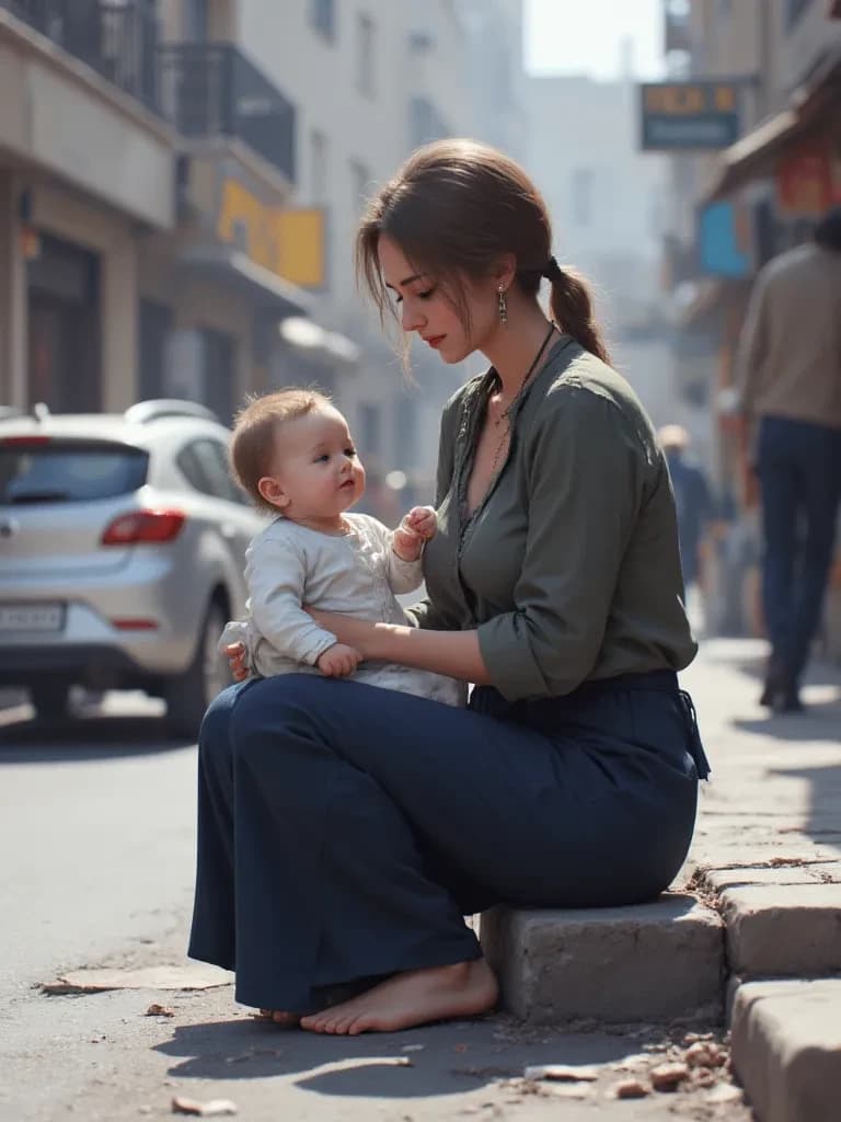 A homeless single mother  thumbnail