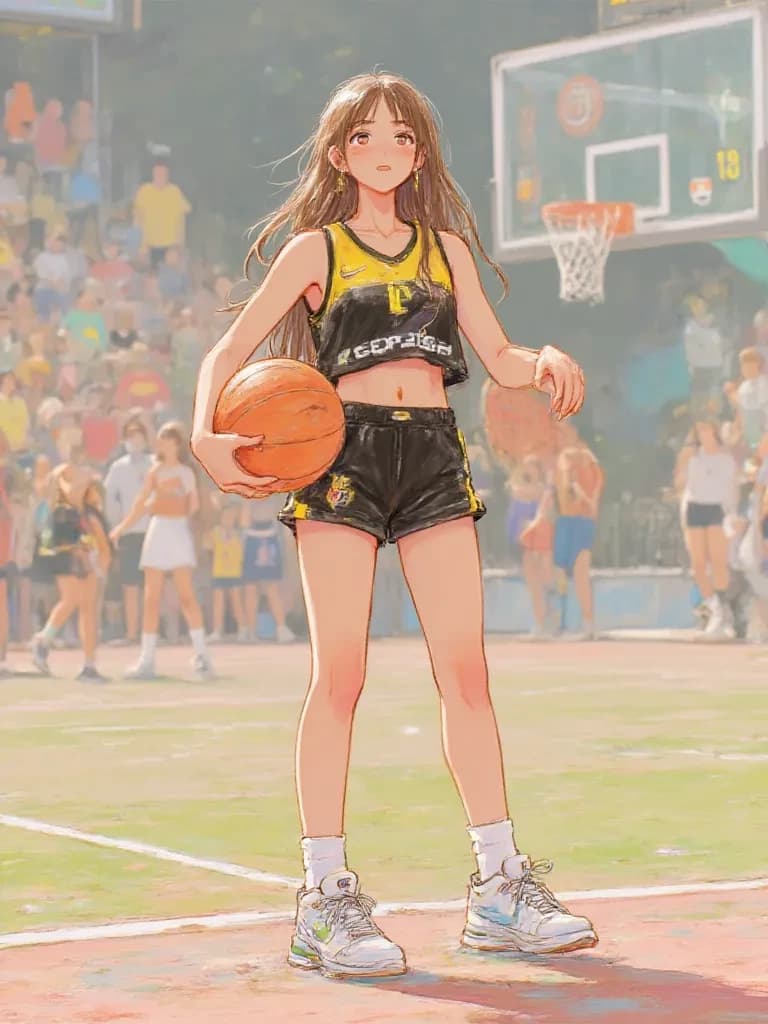 Basketball ball girl thumbnail