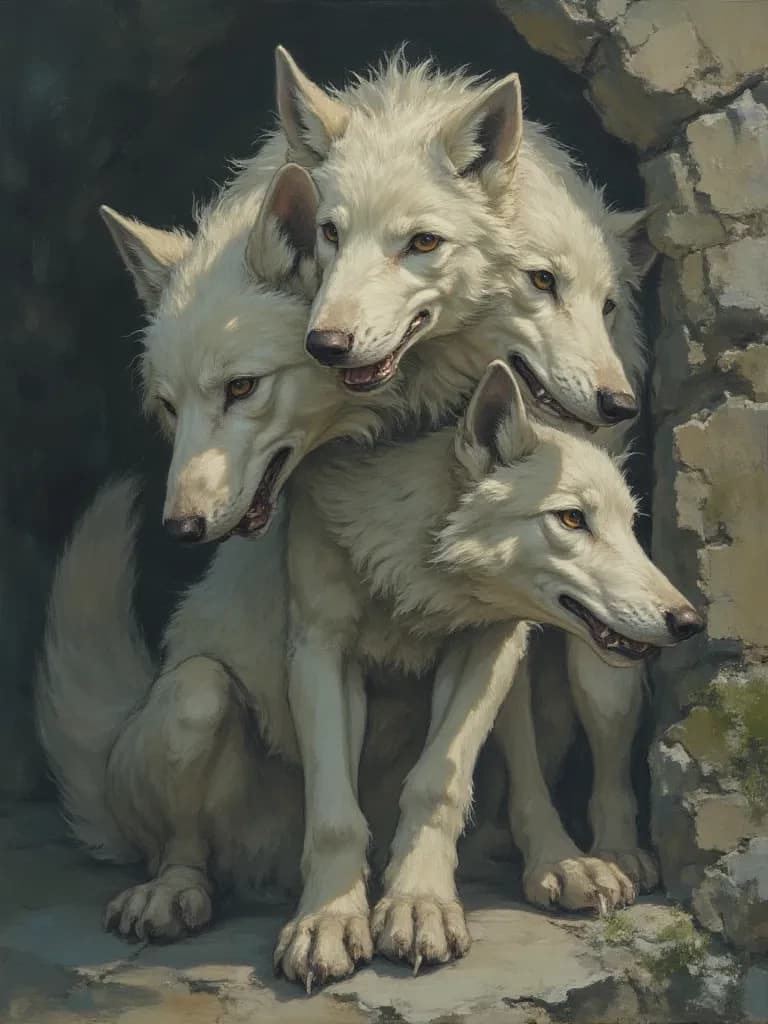 Pack of female wolf thumbnail