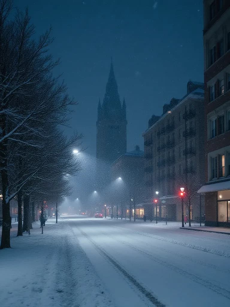 a random snowy night thumbnail