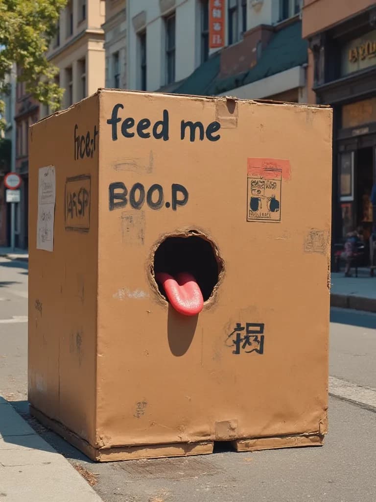 Hungry box woman thumbnail
