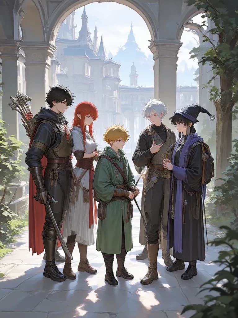Hero Gabriel, elf Beatrice, archer Kevin and the wizard Dracula thumbnail