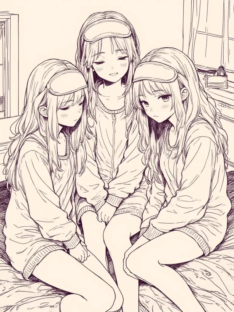 Elara, Chloe, and Maya (The Pajama Party Trio) thumbnail