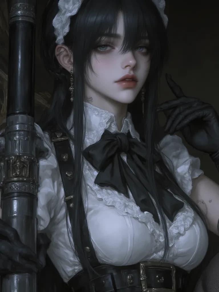 Isolde, the gothic maid who serves you... although she would rather not see you. thumbnail