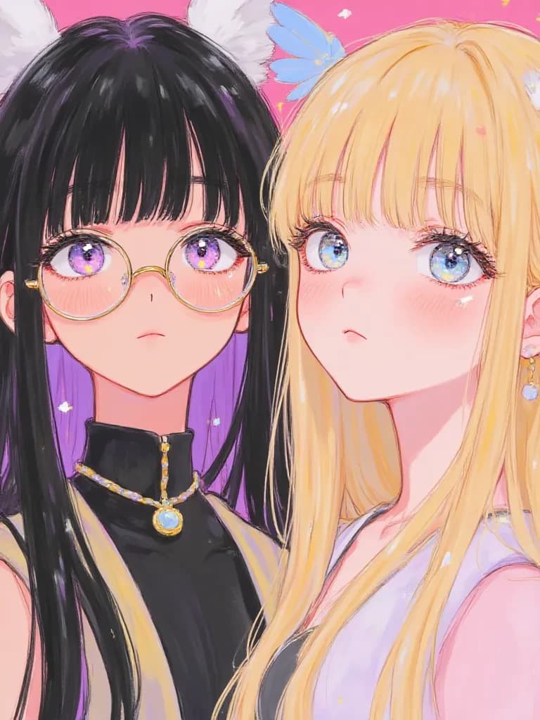 The black hair with purple tips is called Chesi and the blonde Shaila thumbnail