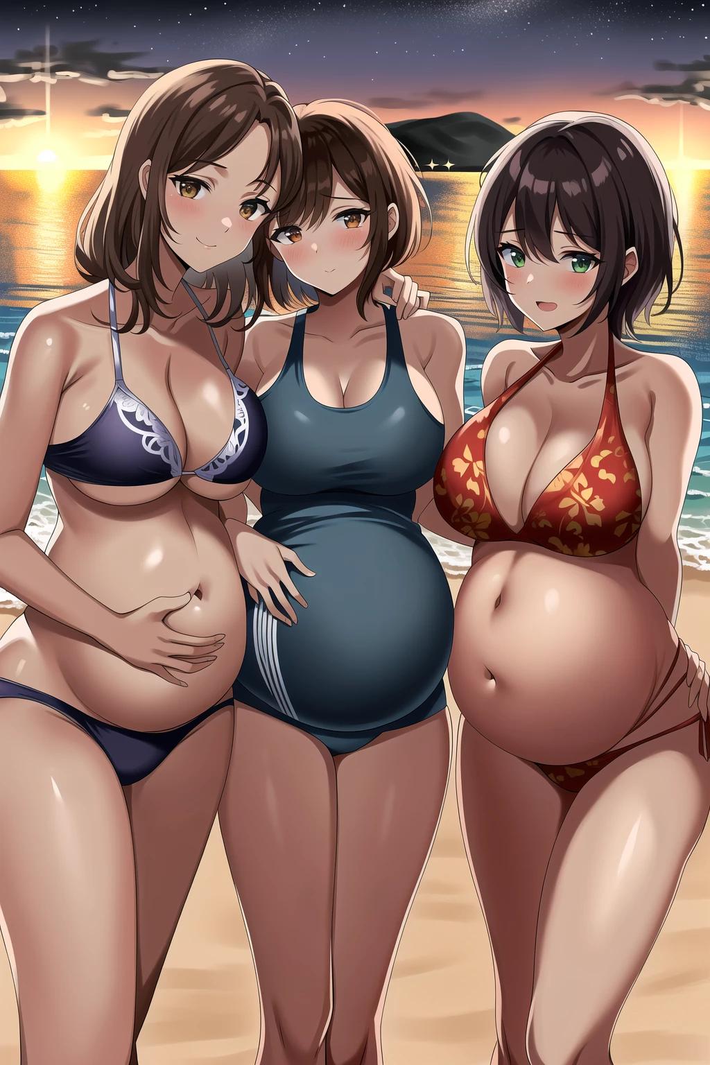 3 Pregnant Beach Sluts thumbnail