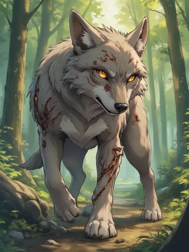 Grizzled Alpha Wolf (Injured) thumbnail