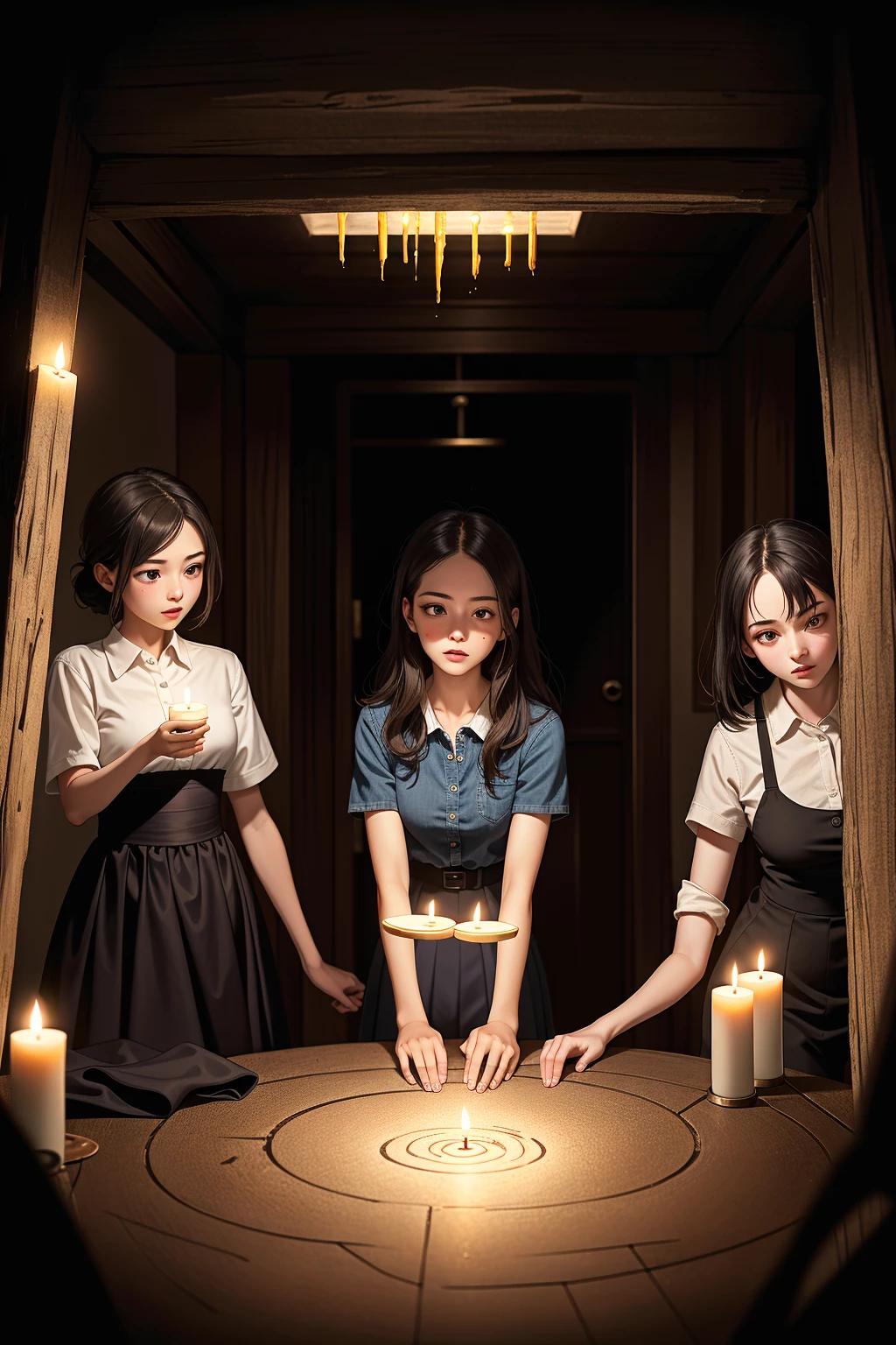 Three schoolgirls summon a demon thumbnail