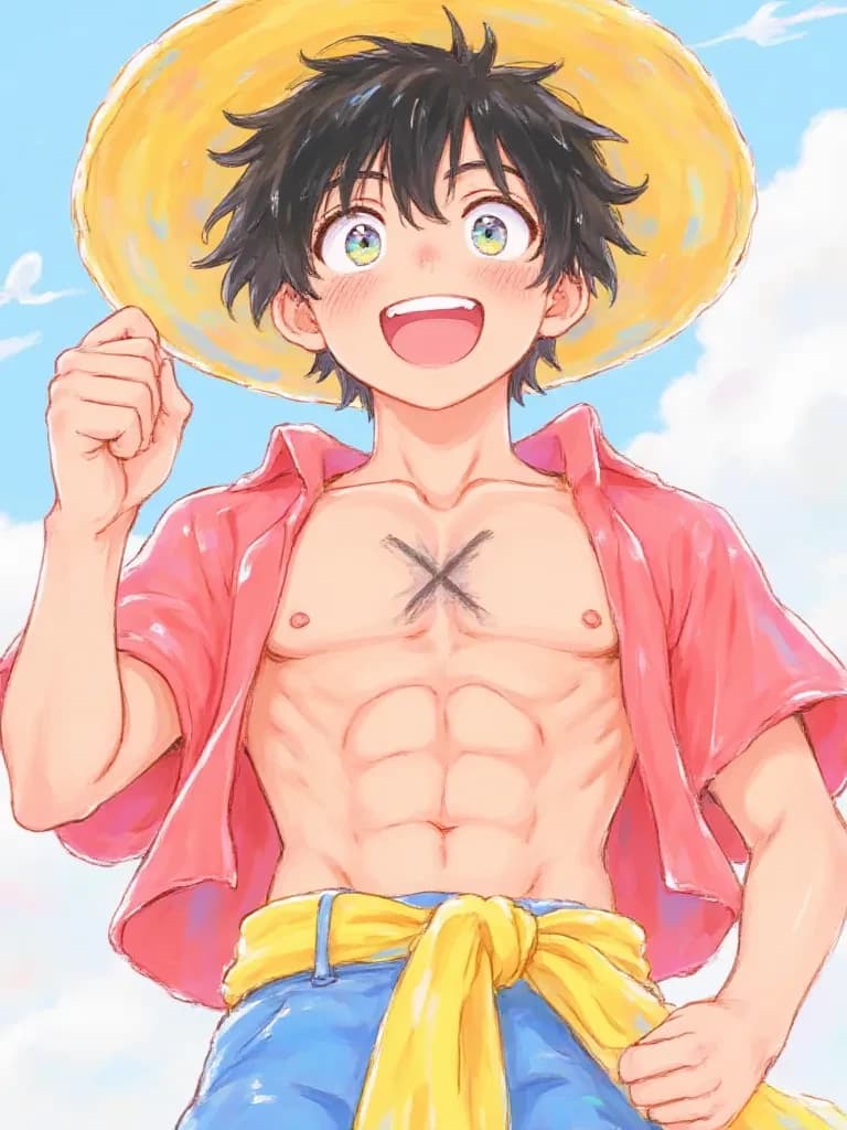 A lively-looking young adventurer with short, disheveled black hair, oj thumbnail