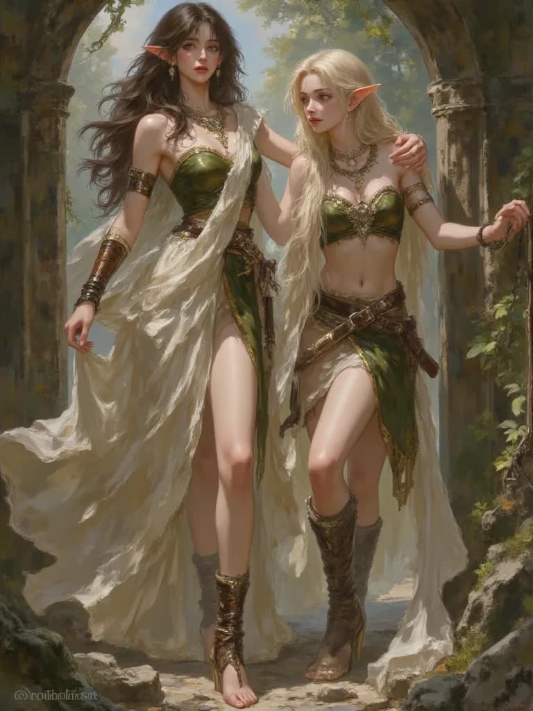 Lyra and Elara, the Elven Sisters thumbnail