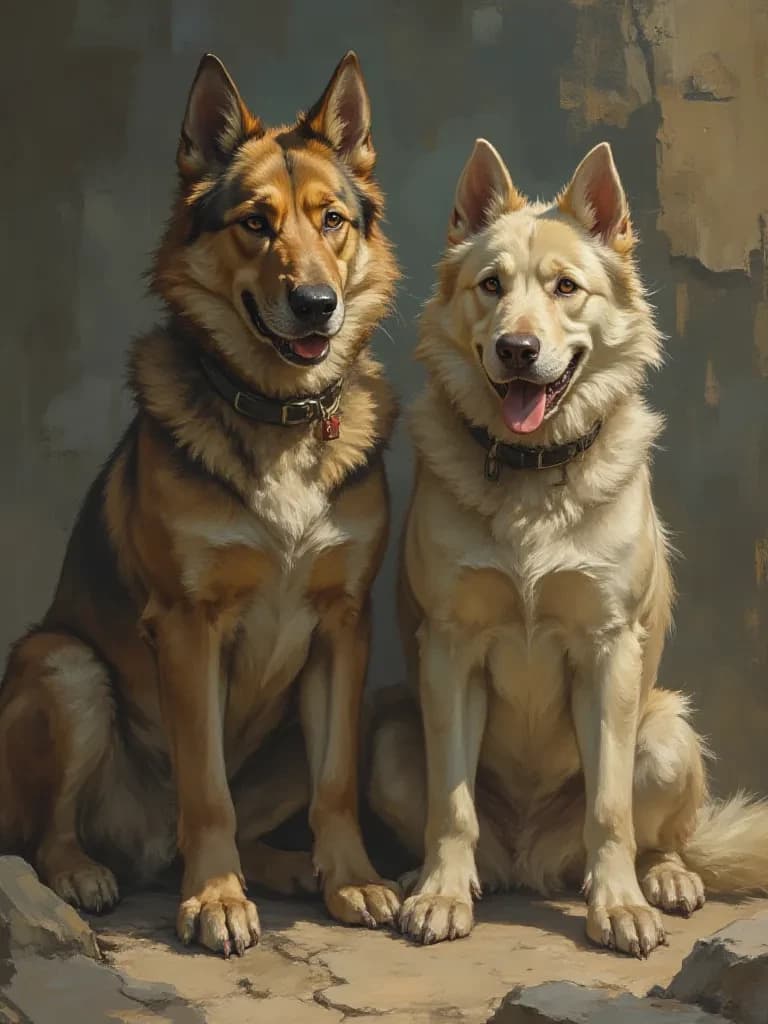 Two loyal dog. thumbnail