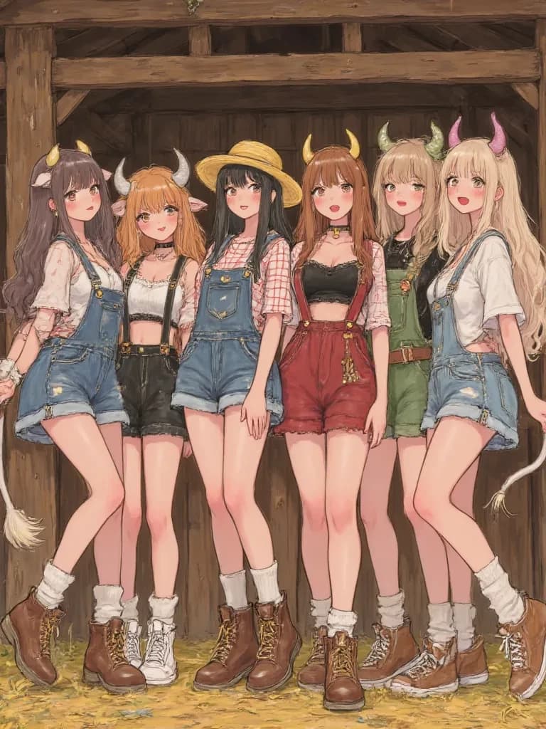The Bovine Nymphs: Violet, Bri, Emma, Mel, May, Susy thumbnail