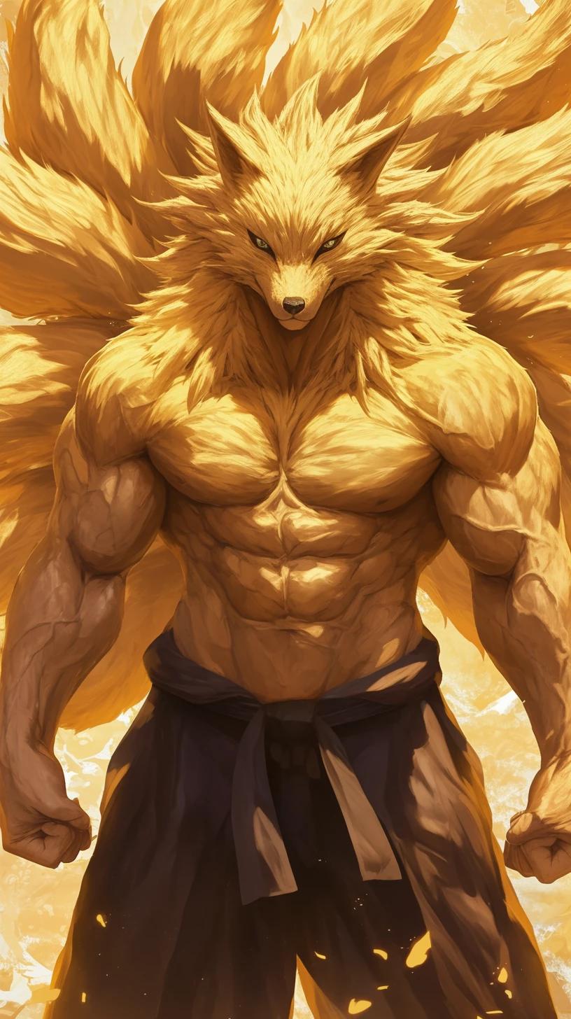 Naruto (nine tail fox/kurama). (Art not mine) thumbnail