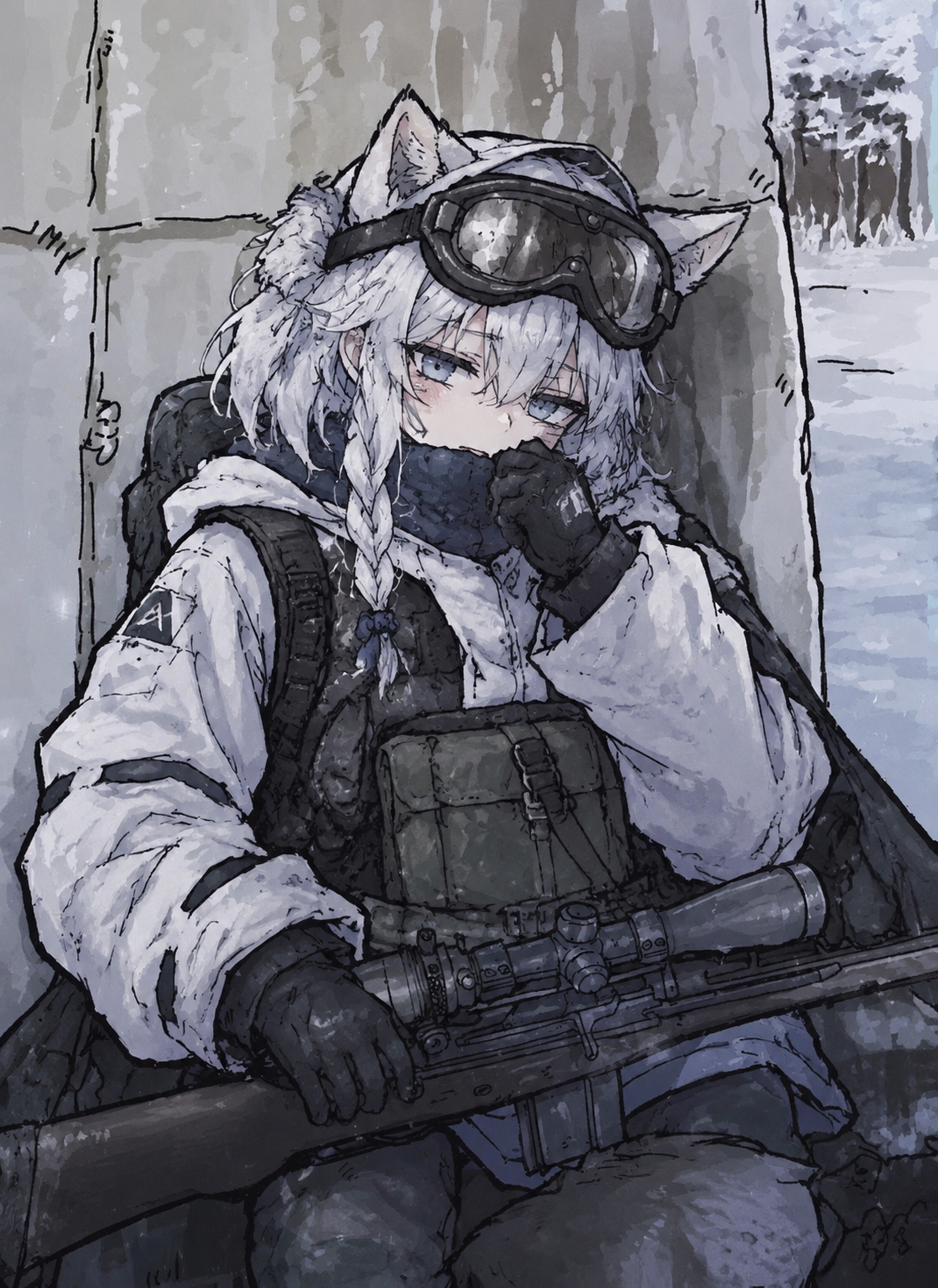 Soldier stuck in a stone wall thumbnail