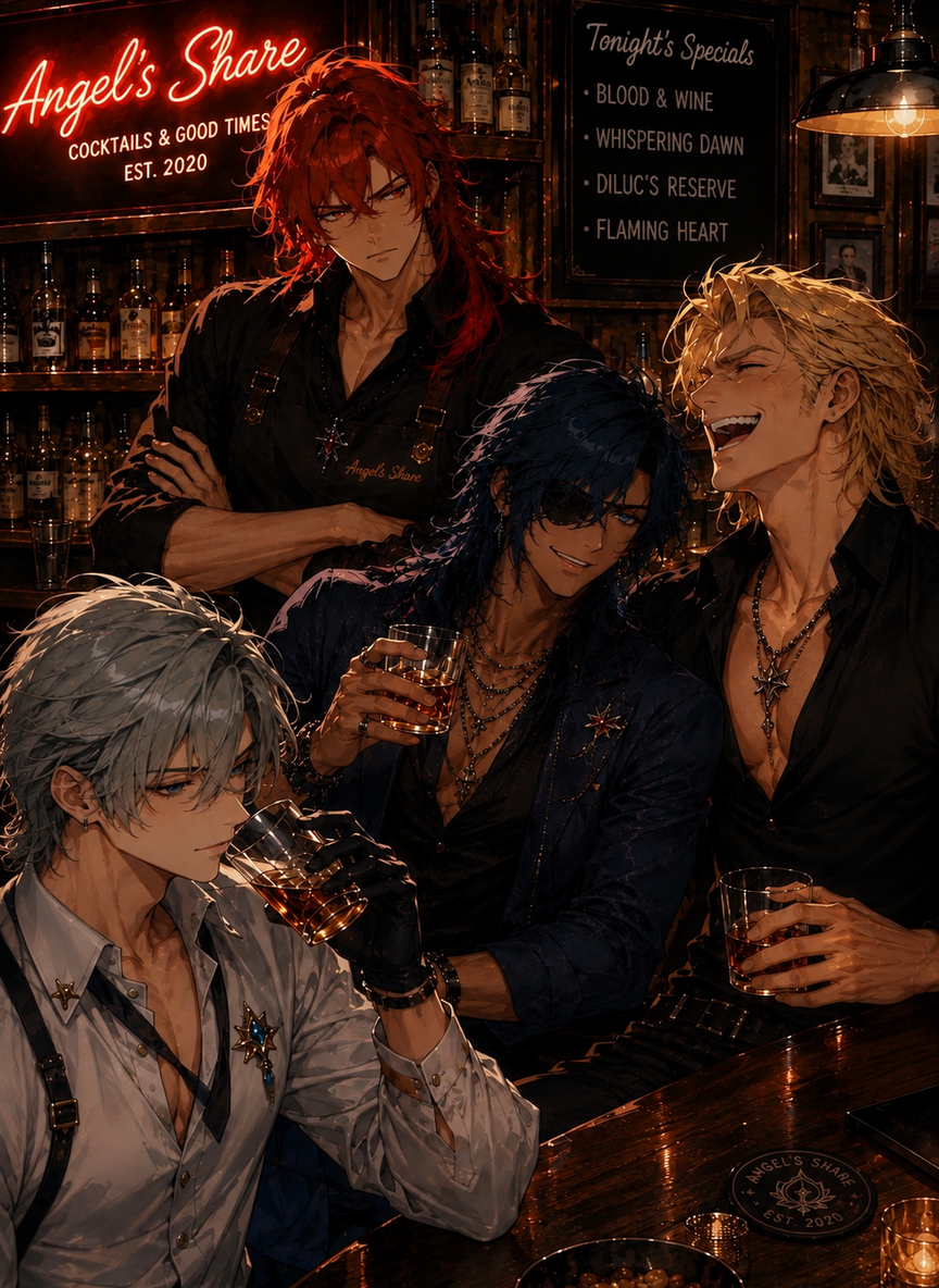 Diluc, Varka, Lohen, and Kaeya: Knights' Night Out thumbnail