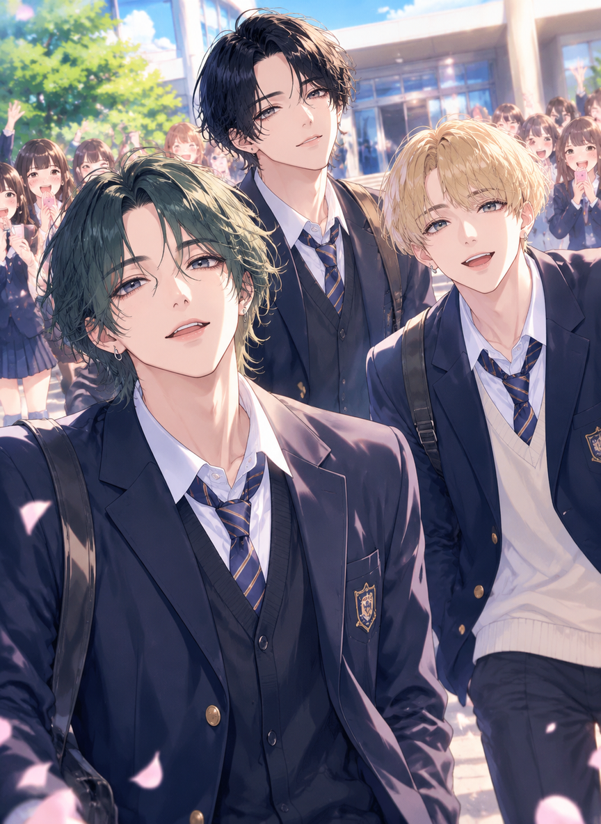The trio of classic handsome guys. thumbnail
