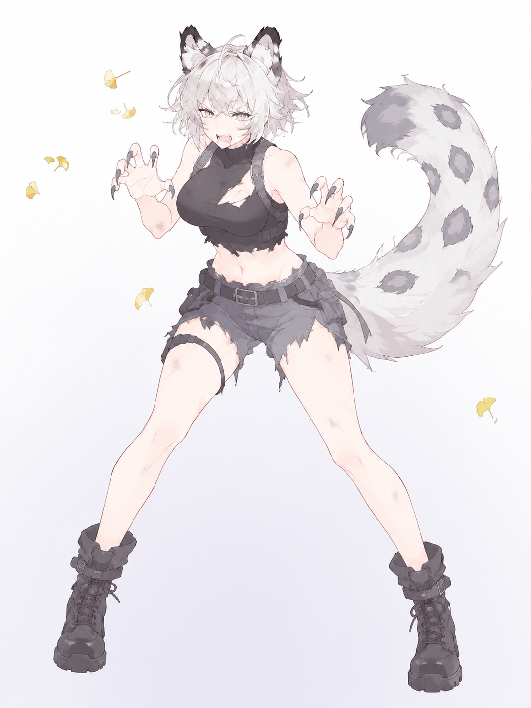Jean Henderson - aggressive snow leopard thumbnail