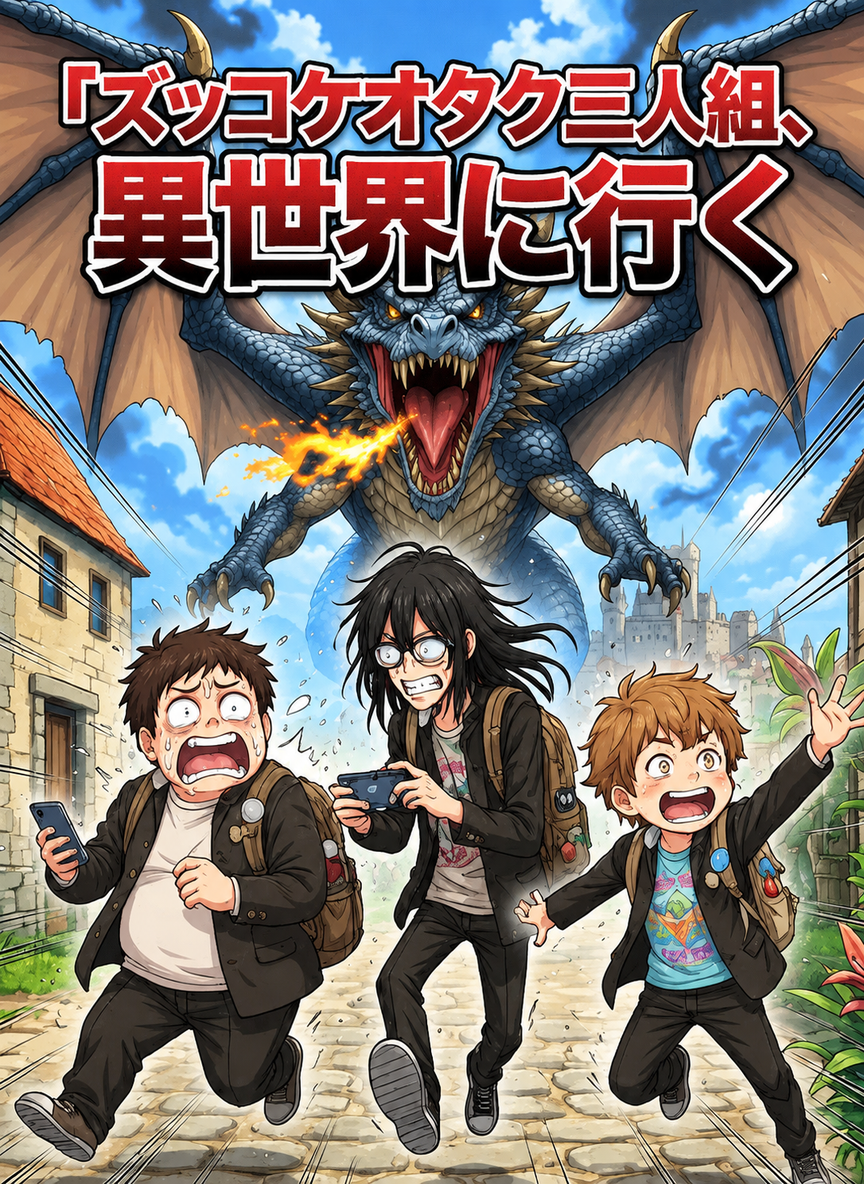 The Three Clumsy Otaku Go to Another World thumbnail