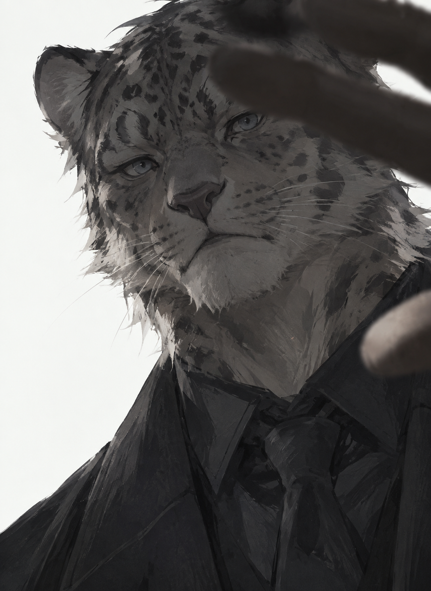 Solitary Snow Leopard thumbnail