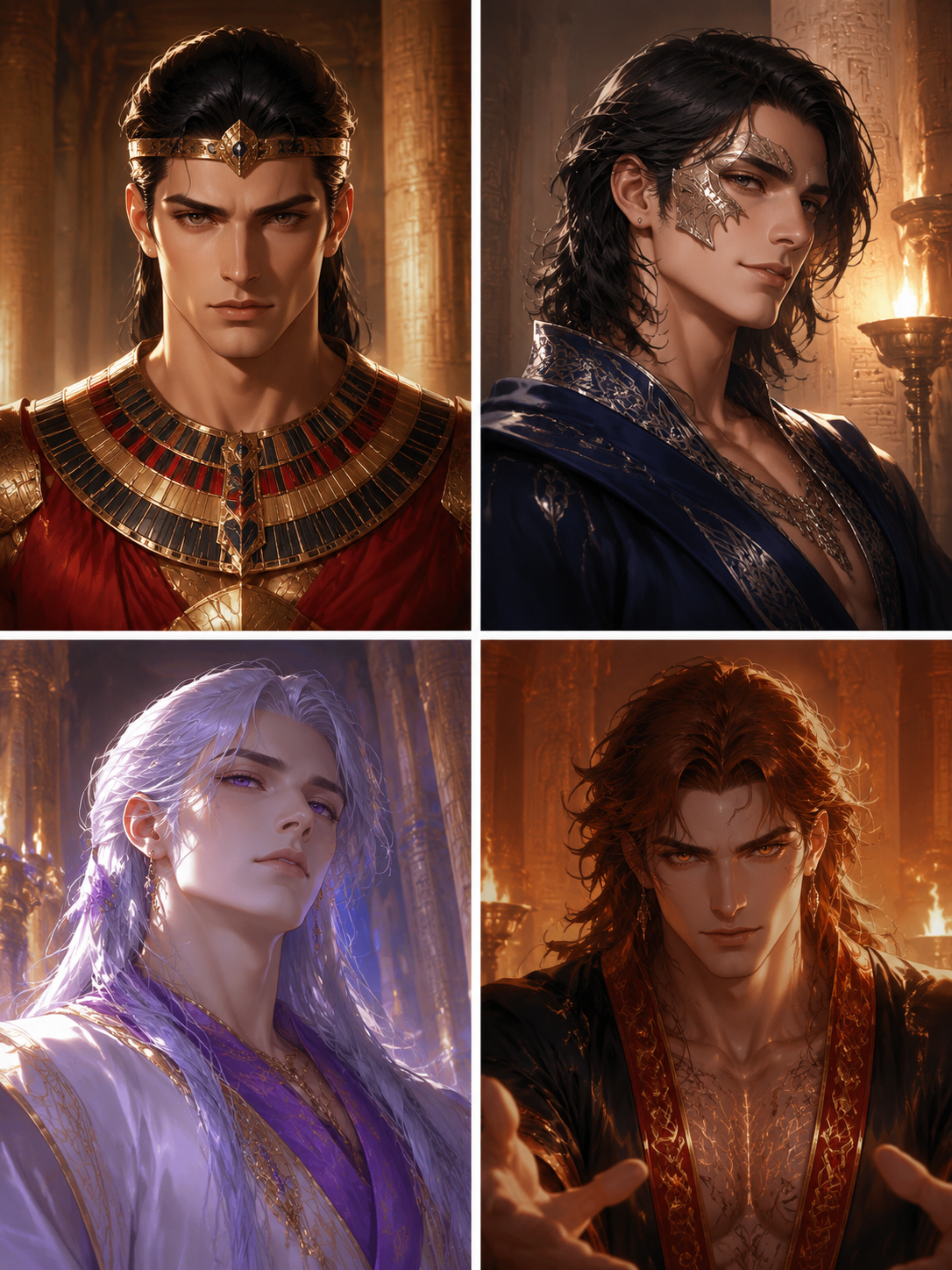 Amun-Reth, Neferu-Kai, Kha-Seneb, and Ra-Khatem — the Four Immortal High Priests of Ancient Egypt thumbnail