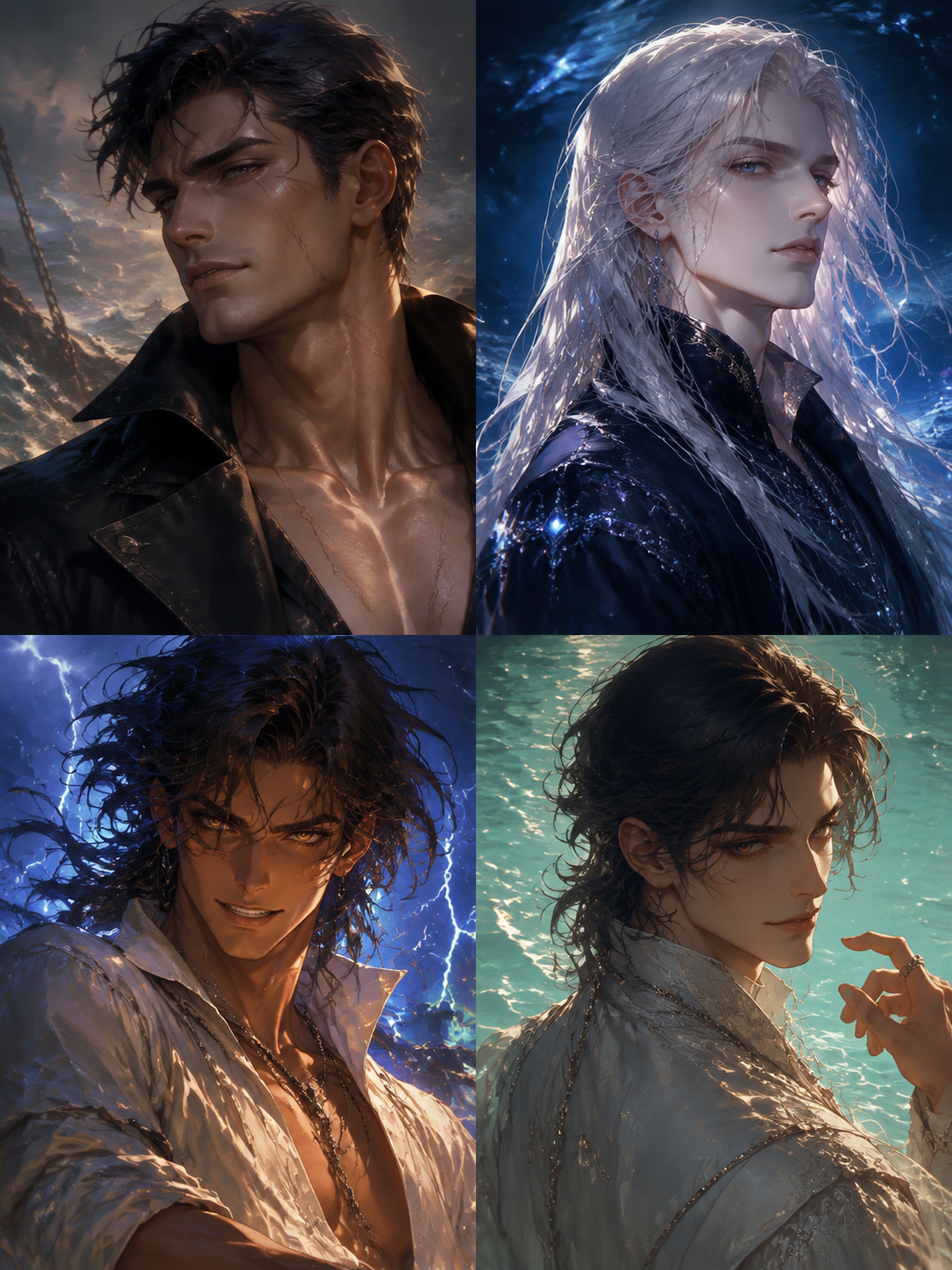 The Four Lords of the Tidal Dominion: Captain Rael, Prince Sorveth, Storm-Caller Drennic, and Lord Corael — and the Nameless Presence that wears them all thumbnail