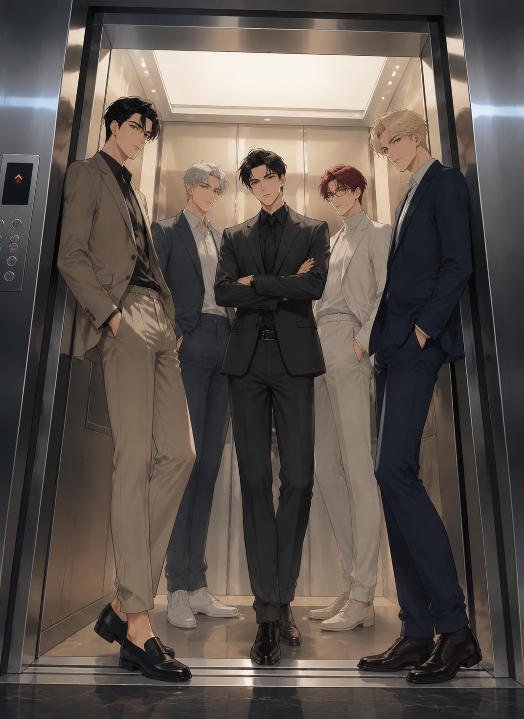 Five Men in the Elevator thumbnail