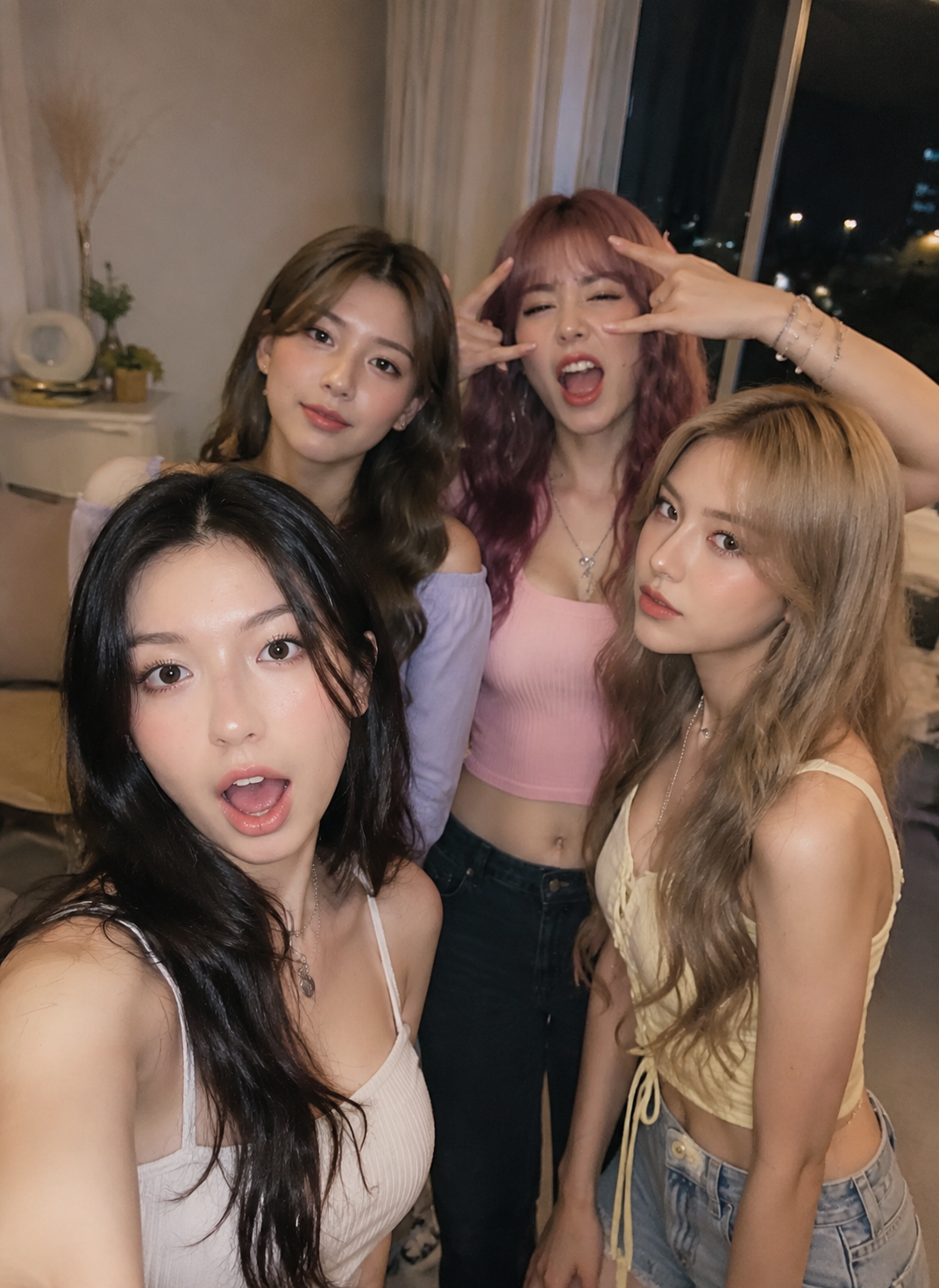 Female friend group chat room thumbnail