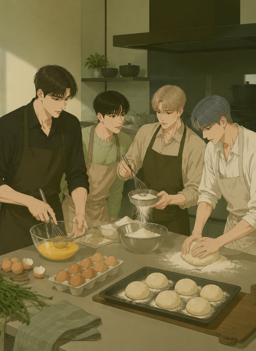 Cooking with Jinmuk, Muyeol, Beom, and Sehun 🧑‍🍳 thumbnail
