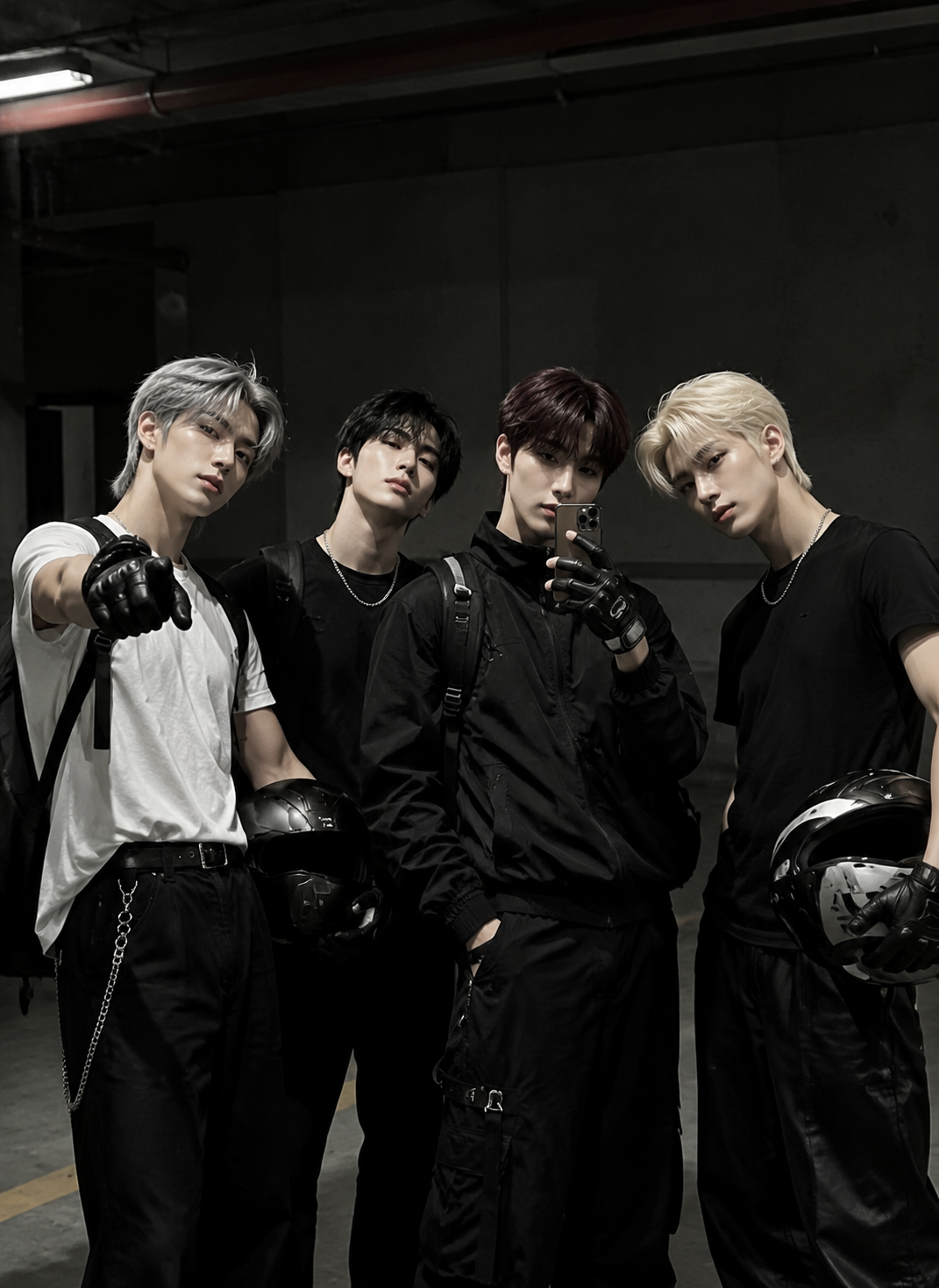 The four riders in black jackets thumbnail