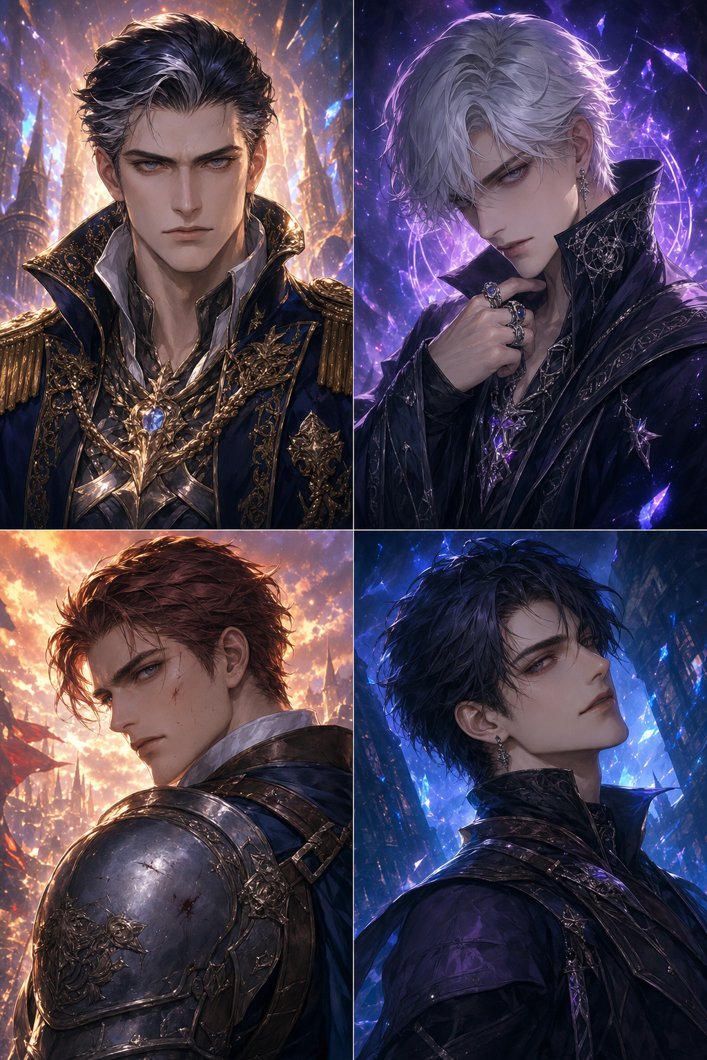 The Four: King Aldric Vorne, Mage Caelith Sorn, Knight Ser Brennan Ashveil, Assassin Dusk (true name unknown) thumbnail