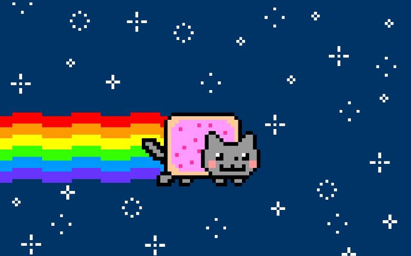 Nyan Cat Fan Art: Tac Nayn & Nyan Cat Nyan cat, Nya cat, Scene drawing