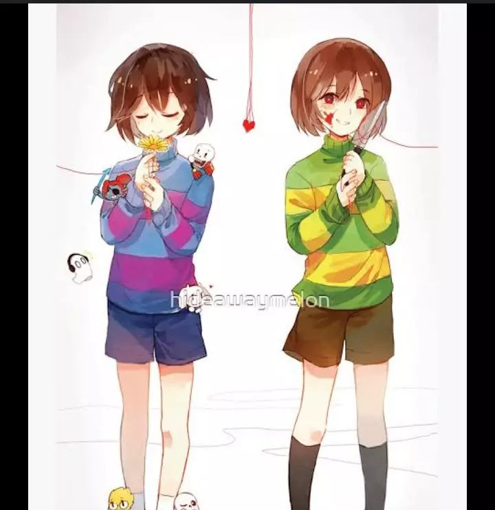 Chara & frisk (adult) thumbnail