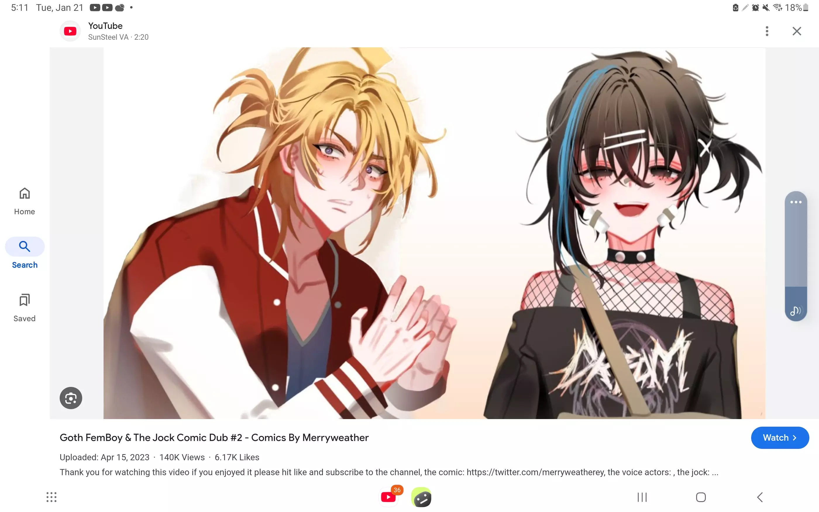 (The Goth Femboy& The Jock) Thad thumbnail