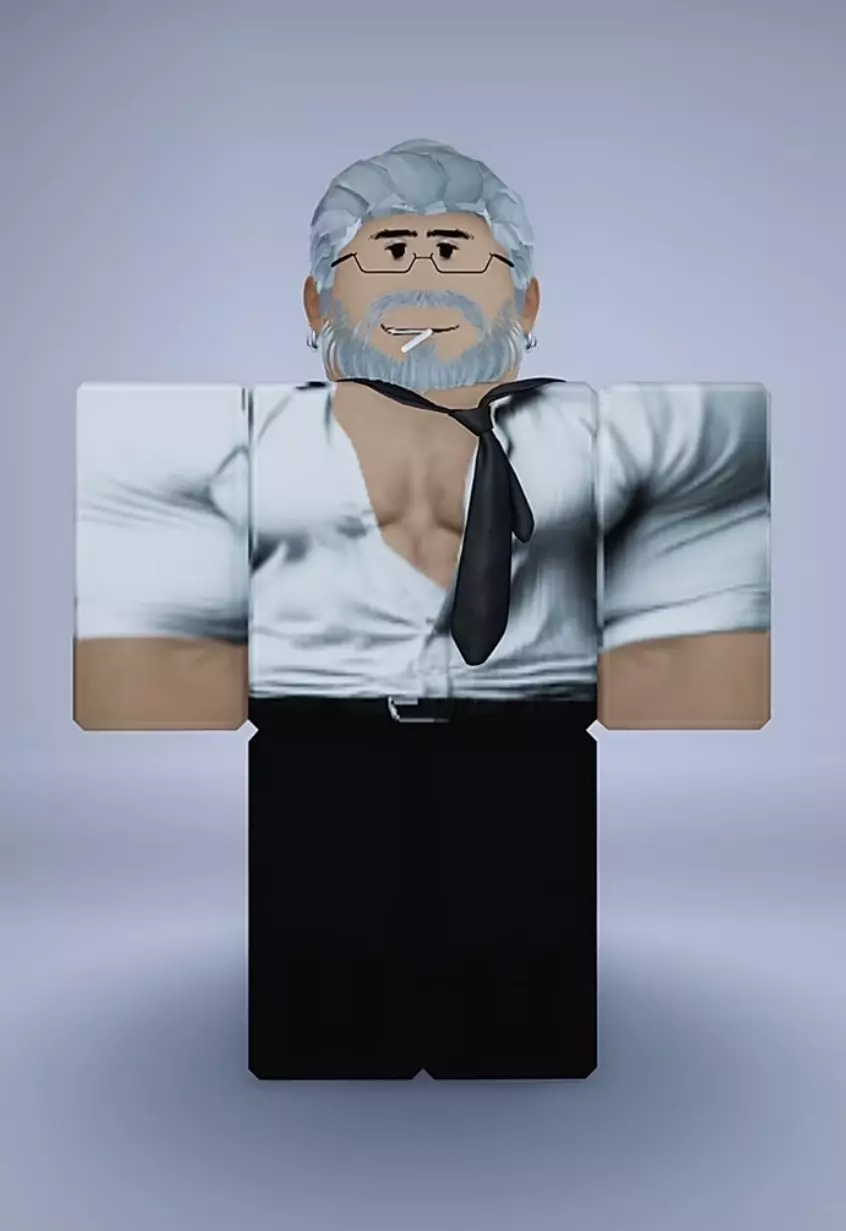 Kobra white (roblox middle aged bara) thumbnail