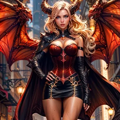 [Quelaris] Azharaelixia Draconifernus - Female Dracoenix Pyromancer thumbnail