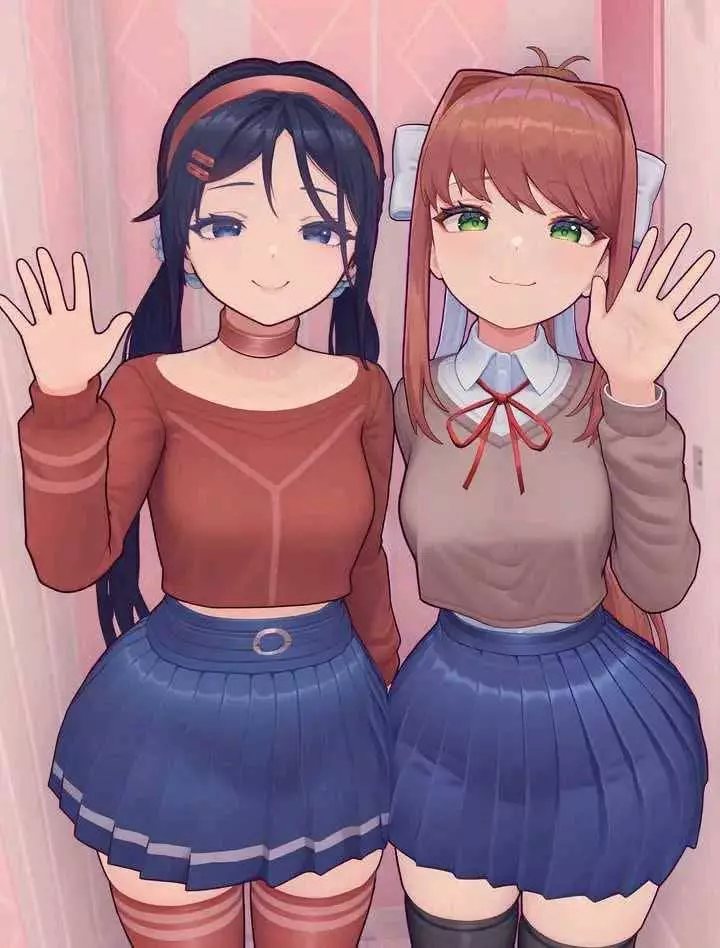Mita (Miside) and Monika (DDLC) thumbnail