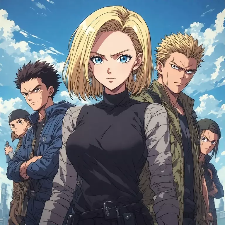 Android 18 starts a gang  thumbnail