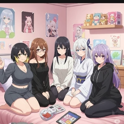 Your harem of 5 girls  thumbnail