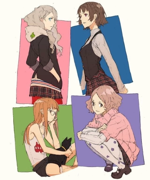 Ann takamaki, Makoto Niijima, futaba zakura y haru Okumura thumbnail